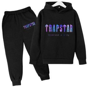 Crianças TRAPSTAR Designer Tracksuits Roupas de Bebê Conjunto Criança Camisola Com Capuz Criança 2 Peças Define Meninos Meninas Juventude Crianças Hoodies Suor 1132ess