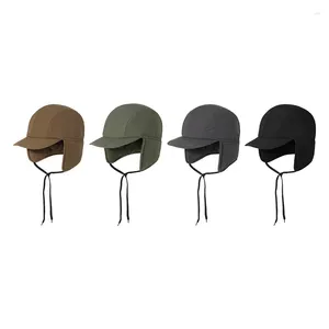 Ball Caps 2023 Japanese Fast Dry Cotton 5 Panel Snapback With Ears Protection Bonnet Femme Hiver Riding Ushanka Y2k Hats