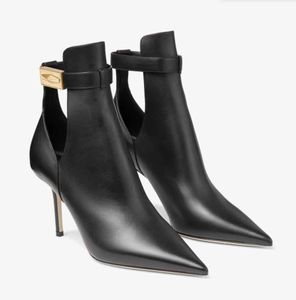 Предпочитаю женские ботильоны Stiefeletten NELL, кожаные ботинки на каблуке 85 мм, осенние туфли на высоком каблуке с острым носком, роскошные дизайнерские ботинки, супер качество, с коробкой, 35-42EU