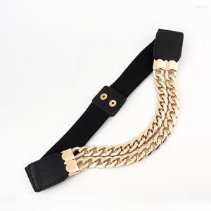 Belts Double-layer Thick Chain Belt Luxury Designer For Women Pants Waistband Lady Brand SCM0068