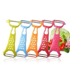 Tjockning Double Head Paring Knife Plastic Peeler Hushåll Kökfrukter Potatis Multifunktion Grater Partihandel U0427