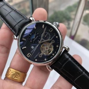 Männer Luxusdesigner Automatische Quarz Uhr Mondphase Tourbillon Herren Auto 5 Hände Uhren Armbanduhr J.