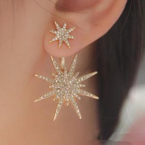 Cucciale per le orecchie Shiny Star Impiccing Orecchini per le donne Dichiarazione Fasci Funny Female Earring Earring Crystal Star Geometry Gioielli ZA 230426