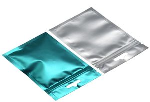 8 5 13cm 100 st mycket blå matt aluminiumfolie klar plast blixtlås förpackningspåse elektroniska tillbehör väska frostad mylar förpackning väska8479918