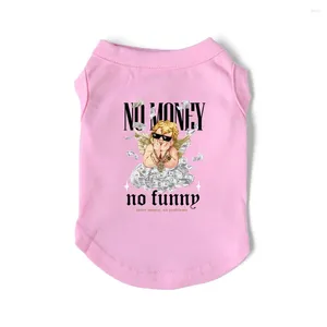 Vêtements pour chiens Angel No Money Funny Puppy Singlet Vêtements Coton Petit Moyen Chihuahua Frenchie Yorkshire Poméranie Printemps Été Gilet