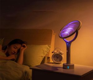 5 в 1 мухобойка от комаров, УФ-свет, USB перезаряжаемая светодиодная лампа, летняя ловушка для комаров, ракетка, инструменты для борьбы с вредителями4133962