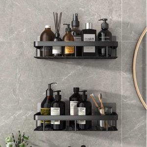 Mensole da bagno Montaggio a parete senza trapano Mensola angolare Portaoggetti per doccia Supporto per WC Shampoo Organizer Accessori da bagno