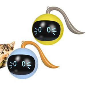 Zabawki 1000 mAh Smart Cat Toy USB Electric Joks Ball Self Rotating Toys Rolling Jumping Ball dla kota