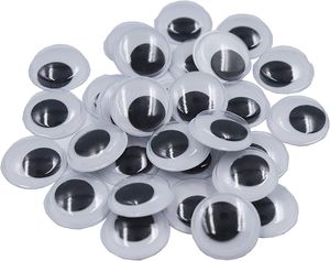 Crafts & Gift Tools Black Wiggle Googly Eyes with Self-Adhesive, Multiple sizes for you to choose from 5mm to 35mm