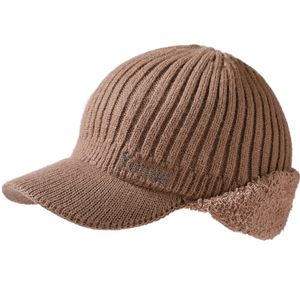 Wełniana zimowa czapka baseballowa z cieplejszym nausznikiem na zewnątrz wizusowe czapka czapka rowerowy czapkę zagęszczony kapelusz ochronę ucha dzianina