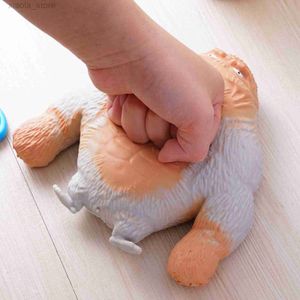 Dekompressionsleksak Big Orangutan Anti-Stress Fidget Toy Squishy Elastic Relief Gift Toys Stress rolig rolig Fun Elastic Monkey TPR Monkey Gorilla SQ P7X9