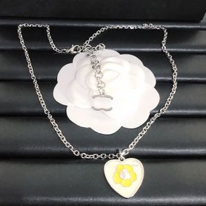 Ciondolo Collane di design Collana di fiori Ciondolo Uomo Donna Argento placcato Acciaio al titanio Marchio Lettera Girocollo Catena Catena di clavicola Gioielli di lusso