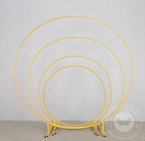 Party Decoration Gold White Wedding Balloon Circle Birthday Arch Support Kit Bow Balloons Stand Decor 125m BALOON6212668