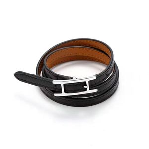 Pleneeiras de couro de designer para homens e mulheres Design clássico Pulseira multi-camada de camada sofisticada Jóias de moda