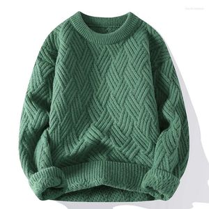 Мужские свитера, модный свитер с круглым вырезом, джемпер, мужской тонкий повседневный осенне-зимний утолщенный теплый низ/верхняя одежда