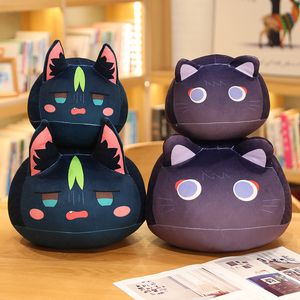 popular cartoon black cat plush doll with soft filling plush pillow as a gift in stock