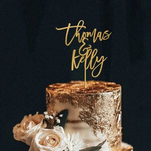 Altri articoli per feste per eventi Matrimonio personalizzato Topper per torta in oro Anniversario Topper per torta rustico in acrilico Cognome personalizzato Topper per torta di fidanzati Decorazioni per feste 231127