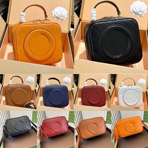 Ny blondie väska med topphandtag rund sammankopplad g läderlapp orange läder liten axelväska sidtofs designer dam handväska crossbody plånbok handväska