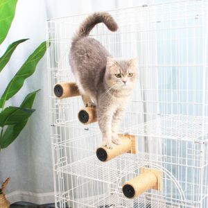 Scratchers Cat Cage Sisal Ladder Post Wall Mounted Cat Scratching Post Activity Tree for Kittens DIY Wall Shelves Steps Cat Toy Furniture