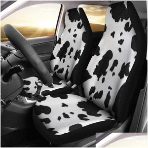 Car Seat Covers Ers Cow Farmer Set Of 2 Front And Suv Custom Protector Accessory Drop Delivery Mobiles Motorcycles Interior Accessori Dhs27