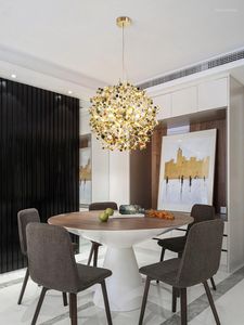 Żyrandole nowoczesne lekkie luksusowe żyć żyrandol prosty projektant sypialni dom Kreatywne wysokiej klasy nordycka bar restauracyjna główna lampa