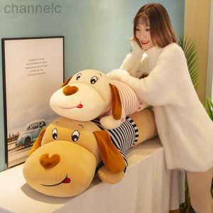 Stuffed Plush Animals 50-130cm New Soft Body Couple Striped Big Dog Doll Animal Home Decoration Sofa Pillow Children Girl Holiday Gift Toys