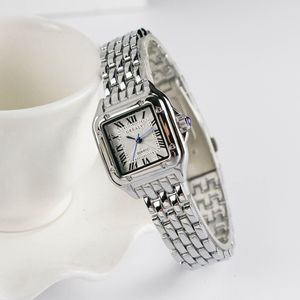 Women's Watche's Fashion Square Watches Brand Ladies Quartz Wristwatch Classic Silver Simple Femme Steel Band Clock Zegarek Damski 230426