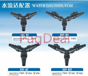 Parçalar 20mm 25mm 32mm 38mm Hortum Dönüştürücü Adaptör 3 Yollar Akvaryum Pompası Filtre Hortumu için Ayarlanabilir Valfler ile Su Akışı Distribütörü