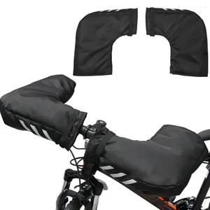 Luvas de ciclismo térmica bicicleta durável luva da motocicleta ao ar livre impermeável final reflexivo guiador mitten à prova vento inverno quente capa