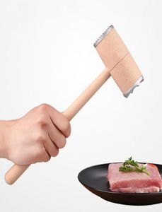 Drewniane mięso młot młot podwójny stek aluminiowy stek wołowina wieprzowina kurczak młot kuchenny narzędzia profesjonalne mięso drewniane młotki VF1585053845