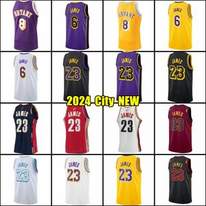 Мужские баскетбольные майки City 2023 2024, черная, белая, желтая, фиолетовая рубашка 23, 6, 24, 3