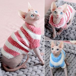 Abbigliamento Maglione per gatti senza peli Vestiti caldi per gatti invernali Sfinge Devon Cat Pet Maglione fatto a mano Vestiti per gatti Forniture per gatti per animali domestici