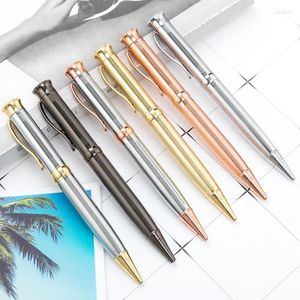 Creative Stationery Metal Graved Office Business Rotary Ball Pen tung känsla