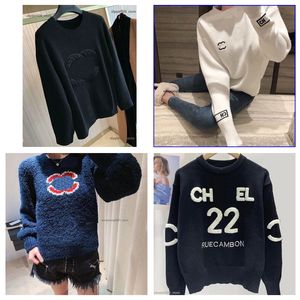 2024 Fransa Paris Tasarımcı Kadınlar Seksi Örgü Gömlekler Ön harf ile Giymek Ön harfli Nakış Gizeği Rahat Örgü Külot Chan Classic 23 Stil Sweater