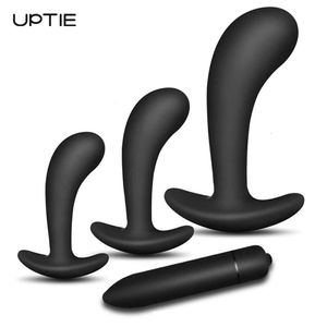 Sex Toy Massager 3 Silicone Anal Plug Training Set Bullet Dildo Vibrator Toy for Women Male Prostate Massager Butt Men Gay Adults 18