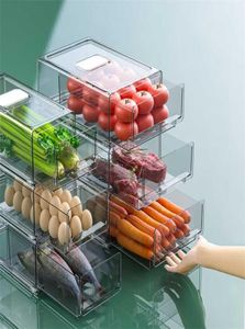 Drawer Refrigerator Storage Box Stackable Fridge Organizer for Kitchen Pantry Cabinet Fruit Vegatable zer Bins 2111029104602