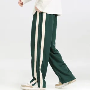 Pantaloni da uomo Pantaloni sportivi da uomo Gamba larga a righe versatili Comodi ed eleganti per la vita elastica