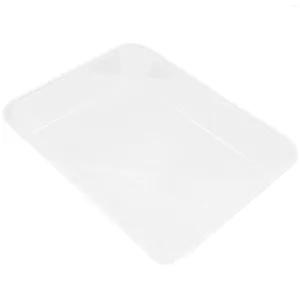 Plates Bread Pan Serving Tray Acrylic Trays Display Dessert Large Organizing Kitchen Counter