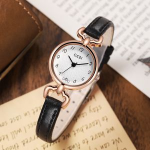 Orologio da donna orologio da 24 mm in pelle impermeabile con batteria al quarzo di design in edizione limitata di lusso di alta qualità