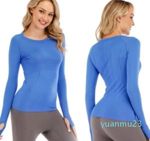 Roupas de ioga Yoga lu mulheres usam Swiftly Tech senhoras camisetas esportivas roupas de manga comprida Camisetas que absorvem a umidade malha alta elástica treino de fitness LL Mulheres