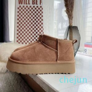 Women Classic Mini Platform Bot Ultra Matte Fur Snow Snow Wook Blend Comfort Winter Designer Botki Botki Windergight