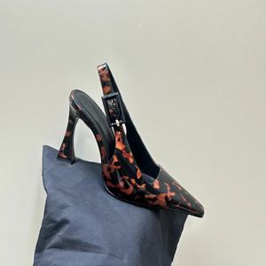 Sapatos femininos da moda sexy com estampa de leopardo vermelho 10cm salto alto sapatos de festa de casamento sandálias pretas