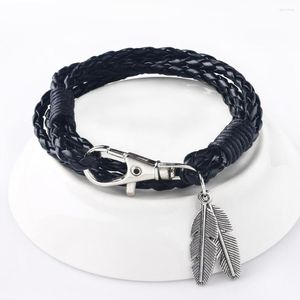 Bracelets de charme 2023 Jóias de moda Folhas de manguito vintage para mulheres pulseras mujer