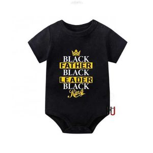 Kläder set baby rompers nyfödda pojkar flickor kläder svart pappa roliga tryck spädbarn jumpsuit söt casual sömnkläder