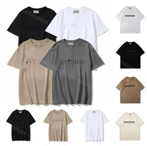 Tasarımcı Essentail T Shirt Menwomen Şortu Essent T-Shirt Sıradan Baskılı Spor Takım Essentia High Street Gevşek Kısa Kollu Essen T-Shirts Beyaz Siyah Siyah SH1QS