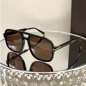 Sonnenbrille für Damen, TF-Sonnenbrille, Mann, klassische Brille, einfacher europäischer Stil, großes quadratisches Design, doppelter Nasenrahmen, Vollformat-Brille, quadratische Sonnenbrille