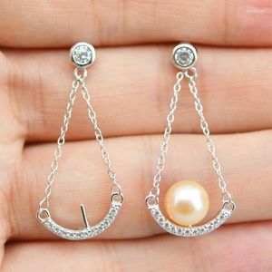 Ohrstecker QIAOBEIGE Perlen Schmuck Machen Quaste Ohrring 925 Sterling Silber Feine Mode Hochzeit Für Frauen