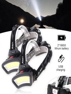 Rechargeable Red White Light Camping Head Fishing Headlight Hunting 18650 Lamp Torch Powerful Flashlig Headlamps4700767