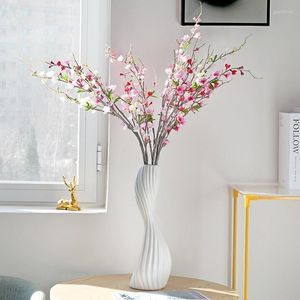 Flores decorativas Flor artificial Fake Peach Blossom Home House Wedding Garden Decor