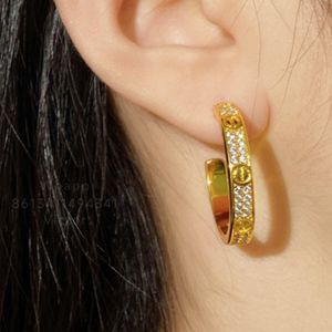 AMOR brinco encantos para mulher designer de metal amarelo banhado a ouro 18 K T0P qualidade mais alta qualidade contador estilo clássico diamante com caixa 011